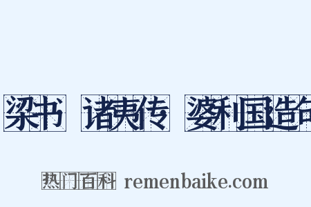 梁书·诸夷传·婆利国造句是什么意思的图片